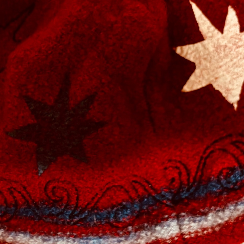 Red White and Blue Wool Beanie Hat - Picture 3 of 7